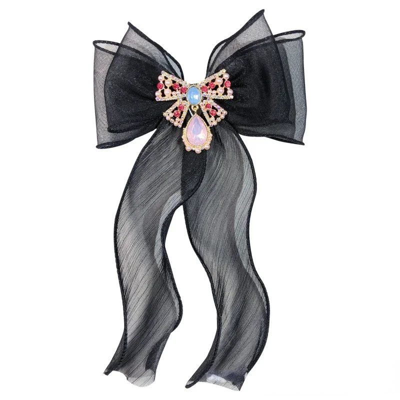 Korean Pearl Ribbon Bow Tie Brooches for Women Black Fabric Bowknot Lapel Pins Female Shirt Collar Luxulry Jewelry Accessories
Korean Pearl Ribbon Bow Tie Brooches for Women Black Fabric Bowknot Lapel Pins Female Shirt Collar Luxulry Jewelry Accessories