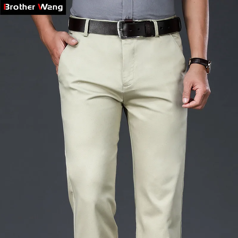 Мужские классические брюки, тонкие повседневные Прямые бежевые брюки цвета хаки, весна-лето
Мужские классические брюки, тонкие повседневные Прямые бежевые брюки цвета хаки, весна-лето