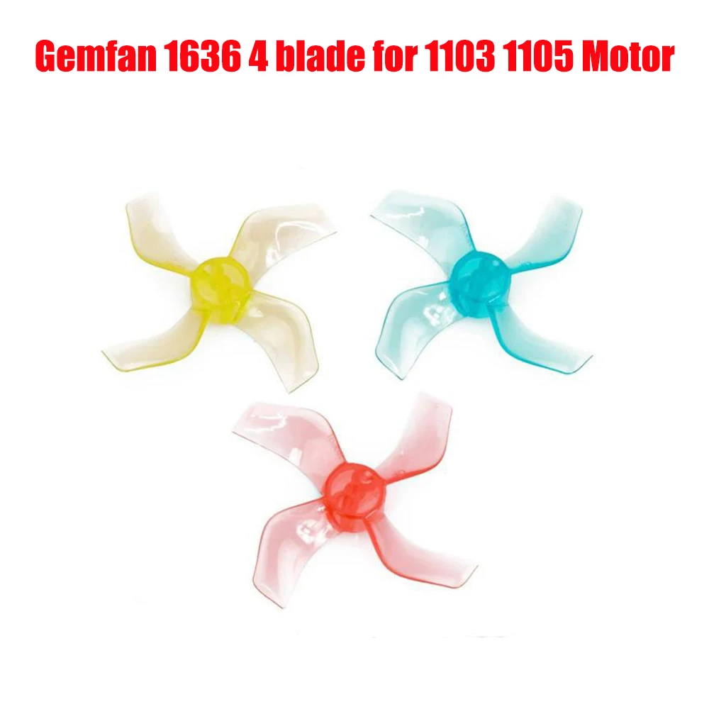 

24PCS/12 Pairs Gemfan 1636 CW CCW 1.6 inch 4 blade Propeller for 1103 1105 Motor FPV Quadcopter Multi-rotor Parts Replacement Ac