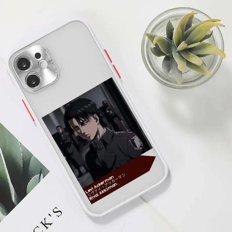 Anime Attack On Titan Levi Ackerman Phone Case Clear matte transparent For white iPhone 7 8 x xs xr 11 12 pro plus max mini 
Anime Attack On Titan Levi Ackerman Phone Case Clear matte transparent For white iPhone 7 8 x xs xr 11 12 pro plus max mini