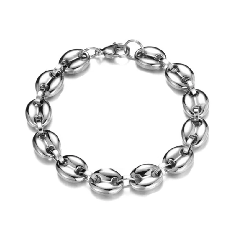 11mm Coffee Beans Chains Bracelets Stainless Steel Hiphop Necklace for Men Women 69HB
11mm Coffee Beans Chains Bracelets Stainless Steel Hiphop Necklace for Men Women 69HB