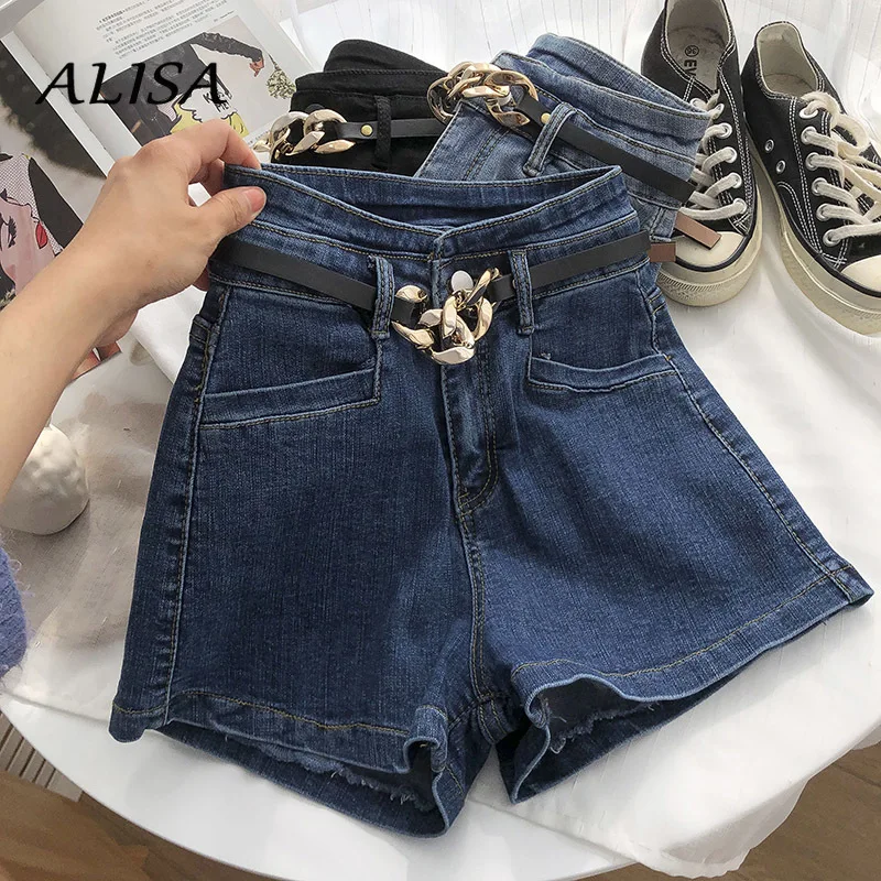 New Summer Fashion High Waist Denim Shorts Women Streetwear Wide Leg Pants with Belt Woman Vintage Blue Jeans Shorts
New Summer Fashion High Waist Denim Shorts Women Streetwear Wide Leg Pants with Belt Woman Vintage Blue Jeans Shorts
