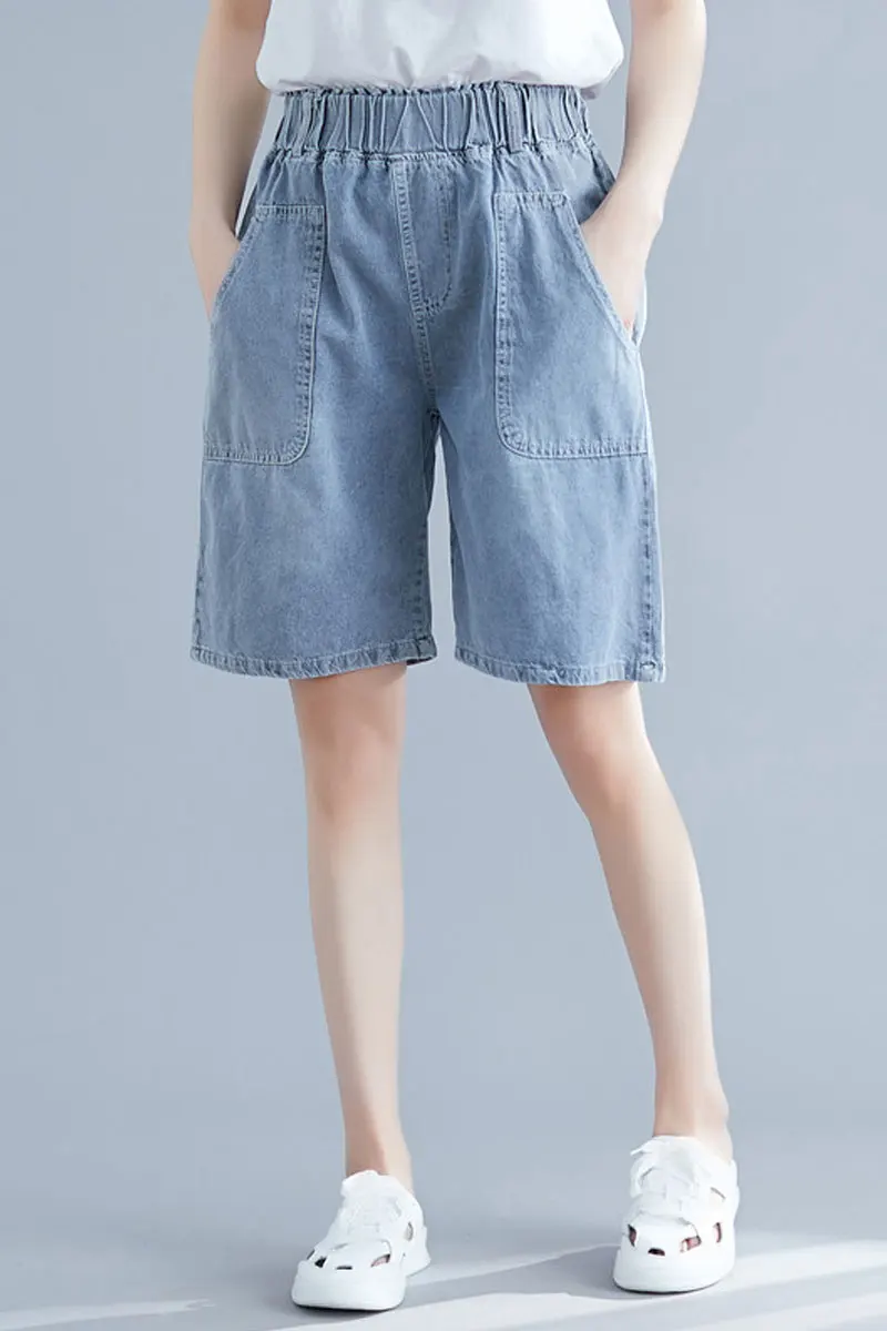 Denim Shorts Streetwear Wide Leg Korean-Style High Waist Summer Women Loose for Jean
Denim Shorts Streetwear Wide Leg Korean-Style High Waist Summer Women Loose for Jean