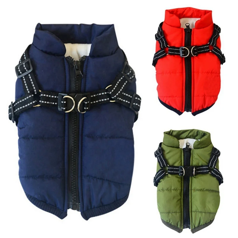 Winter Pet Dog Clothes for Small Large Dog Costume French Bulldog Outfit Coat Waterproof Jacket Chihuahua Clothing with Harness
Winter Pet Dog Clothes for Small Large Dog Costume French Bulldog Outfit Coat Waterproof Jacket Chihuahua Clothing with Harness