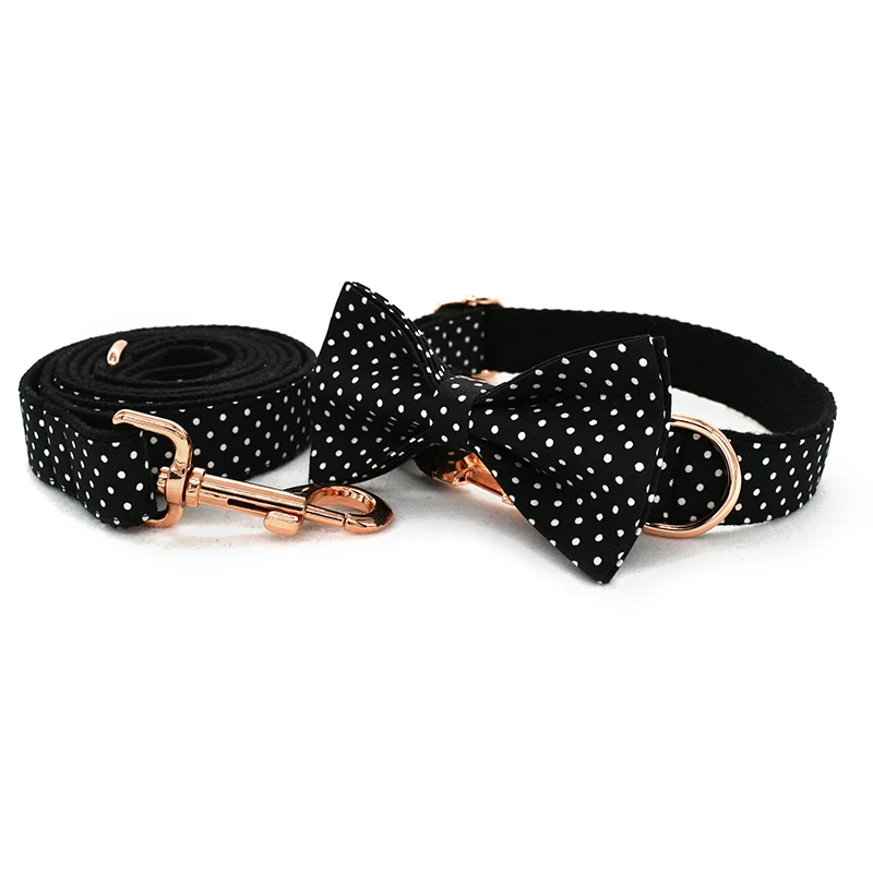 Black Dot Pet Collars Custom Printing Bow Dog Collar Leash Bowknot Safety Buckle Adjustable Necklace Doggy Rope Accessories
Black Dot Pet Collars Custom Printing Bow Dog Collar Leash Bowknot Safety Buckle Adjustable Necklace Doggy Rope Accessories
