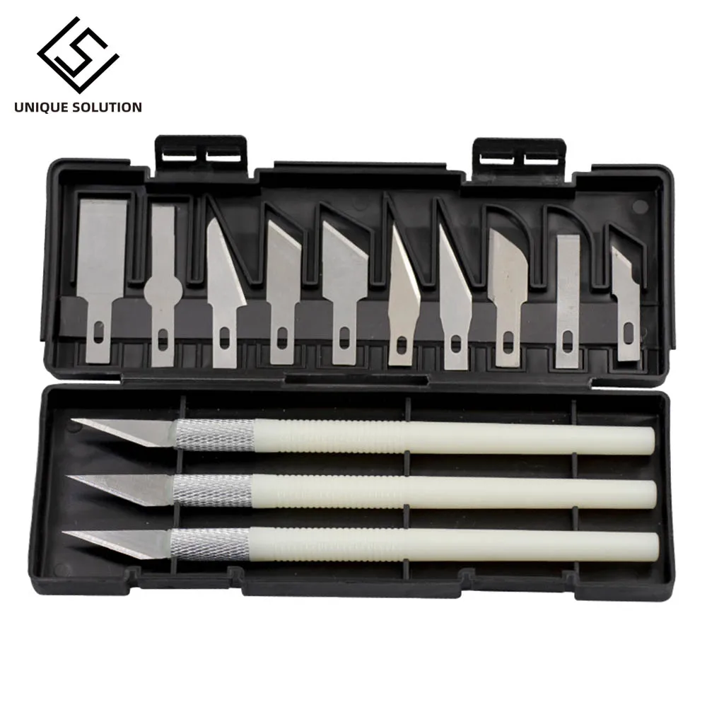 13pcs Tool Sculpture Engrave Carve Knife Blades Metal Blade Wood Carving Knife Blade Replacement Surgical Scalpel Craft Hobby
13pcs Tool Sculpture Engrave Carve Knife Blades Metal Blade Wood Carving Knife Blade Replacement Surgical Scalpel Craft Hobby