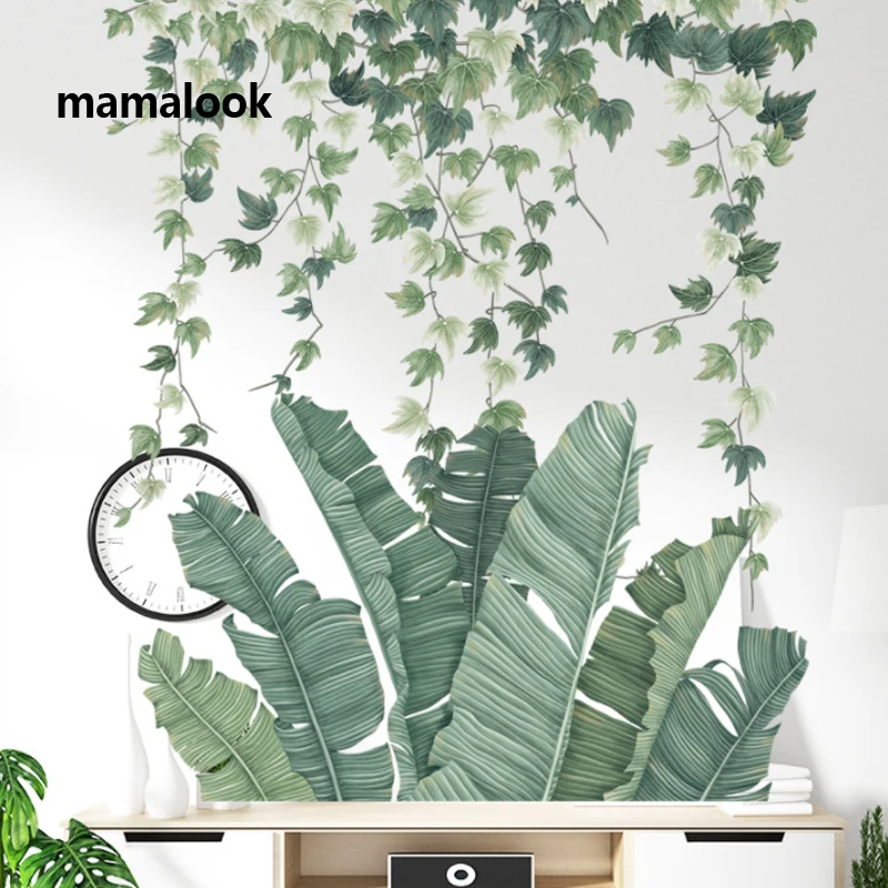 Green plant broad leaf wall stickers living room bedroom study decoration self-adhesive removable stickers
Green plant broad leaf wall stickers living room bedroom study decoration self-adhesive removable stickers