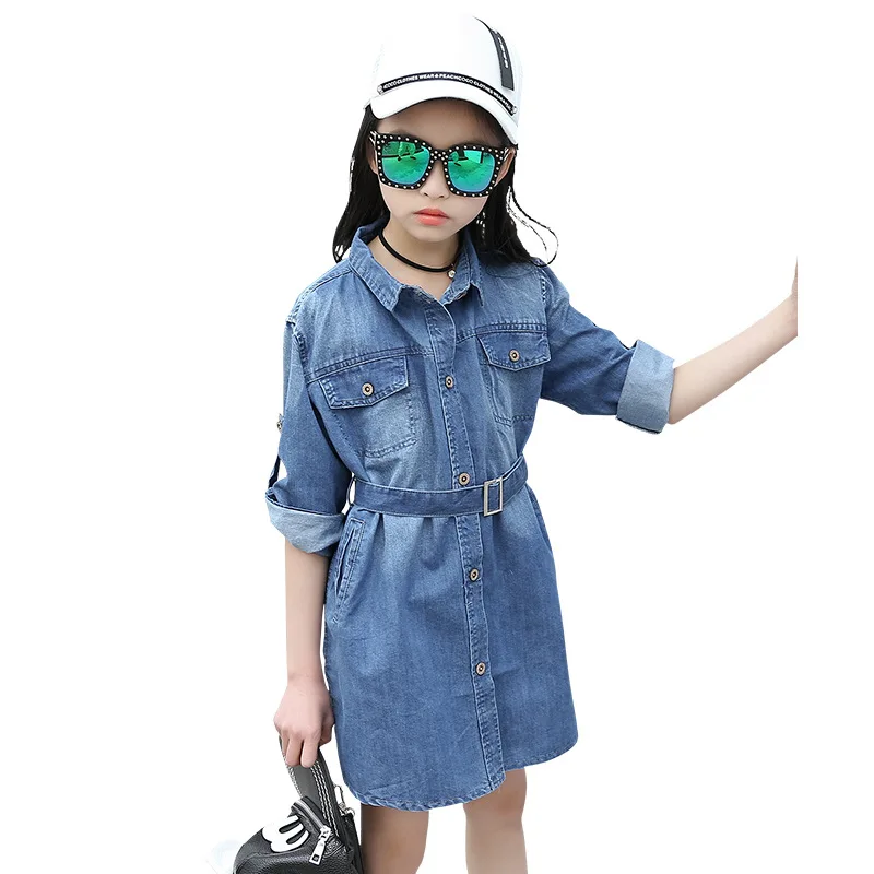 Fashion Jean Shirt Dress for Girls 4 to 12 years Autumn Kids Girls Jeans Dress Teen Girl Denim Clothes Casual Child Girl Dress
Fashion Jean Shirt Dress for Girls 4 to 12 years Autumn Kids Girls Jeans Dress Teen Girl Denim Clothes Casual Child Girl Dress