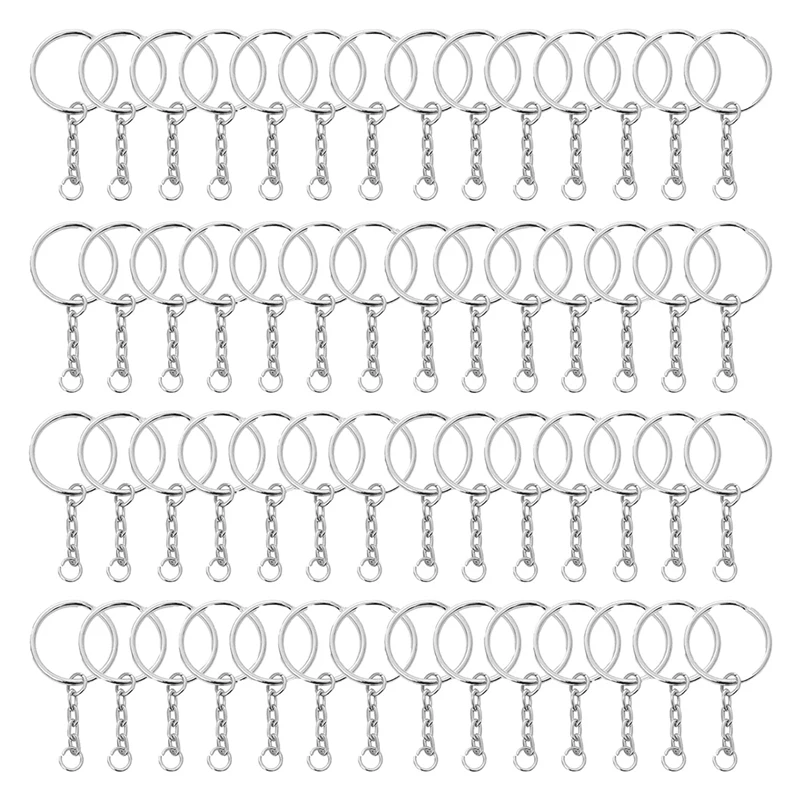 200 Pieces of Separate Key Ring with Chain and Jump Ring in Bulk, Suitable for DIY Crafts, 1 Inch
200 Pieces of Separate Key Ring with Chain and Jump Ring in Bulk, Suitable for DIY Crafts, 1 Inch