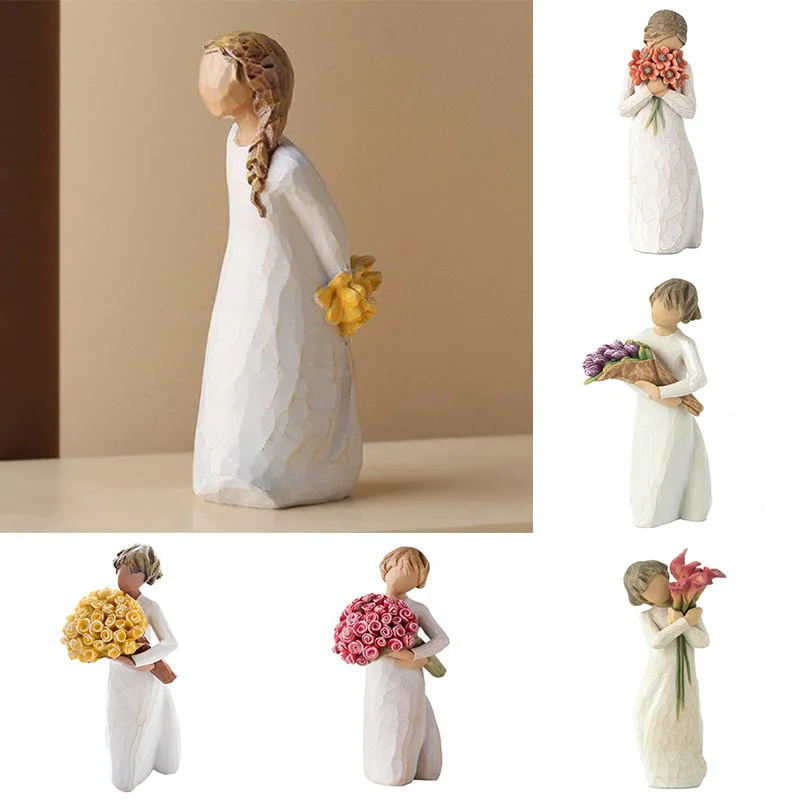 Mini Cute Girl With Flower Desktop Figurines Resin Ornament Christmas Gift Home Accessories Living Room Decoration Kawaii Statue
Mini Cute Girl With Flower Desktop Figurines Resin Ornament Christmas Gift Home Accessories Living Room Decoration Kawaii Statue
