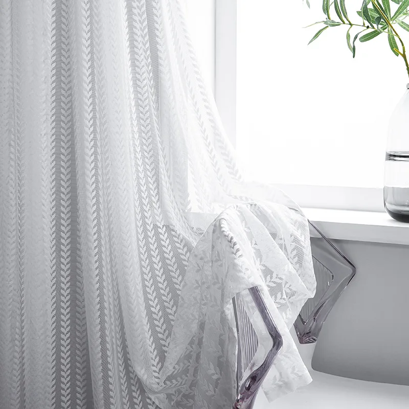 Jelis Luxury White Leaf Embroidery Sheer Curtains Panel Privacy Translucent Tulle Drapes for Bedroom Living Room Home Decor
Jelis Luxury White Leaf Embroidery Sheer Curtains Panel Privacy Translucent Tulle Drapes for Bedroom Living Room Home Decor