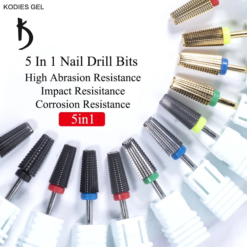 KODIES GEL 5 IN 1 Nail Drill Bits 3/32" Milling Cutter Carbide Tungsten Tapered Bit Manicure Nail Accessories File for Pedicure 
KODIES GEL 5 IN 1 Nail Drill Bits 3/32" Milling Cutter Carbide Tungsten Tapered Bit Manicure Nail Accessories File for Pedicure