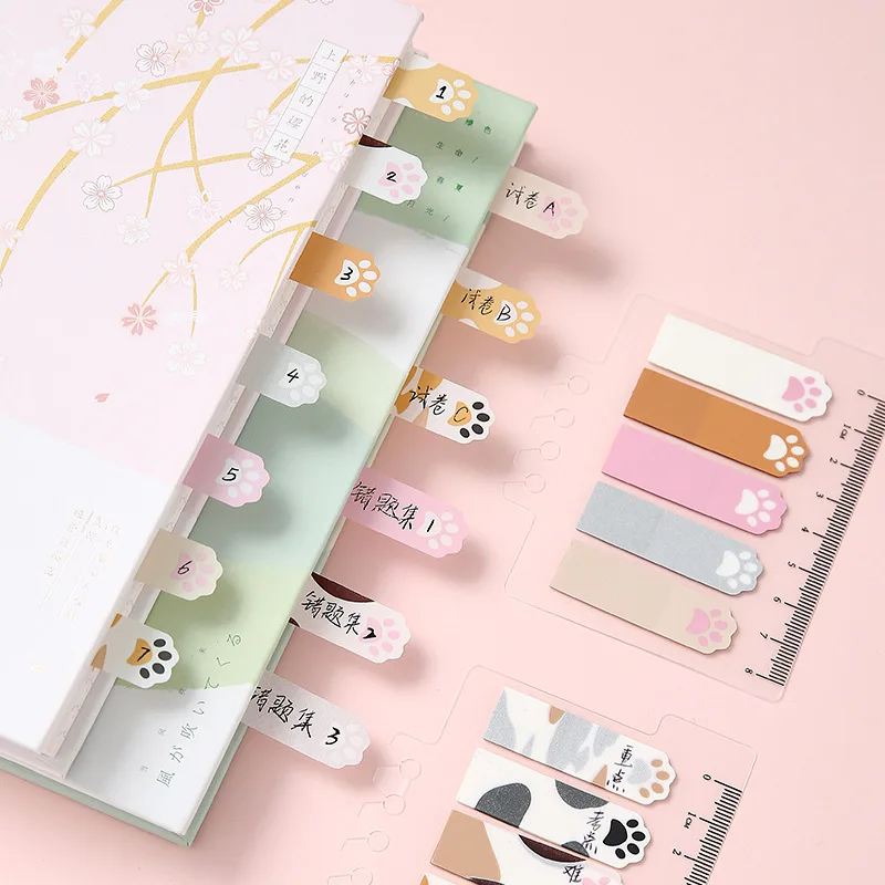 100 Sheets/pack Cute Cat's Paw Sticky Notes Page Flags Index Tabs For Cat Lovers Kids Office School Gift
100 Sheets/pack Cute Cat's Paw Sticky Notes Page Flags Index Tabs For Cat Lovers Kids Office School Gift