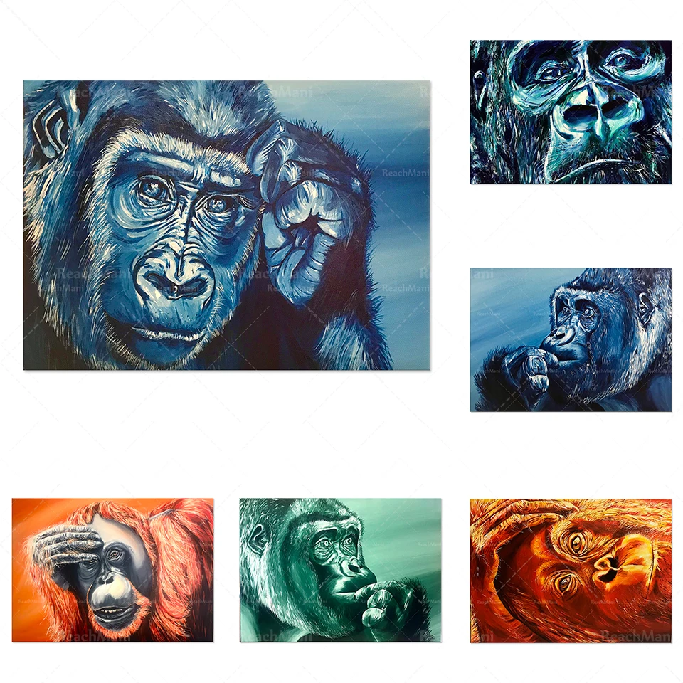 Gorilla Art Graffiti Monkey Canvas Painting Color Printing Posters and Art Wall Decor Prints Suitable for Family Living Room Dec
Gorilla Art Graffiti Monkey Canvas Painting Color Printing Posters and Art Wall Decor Prints Suitable for Family Living Room Dec