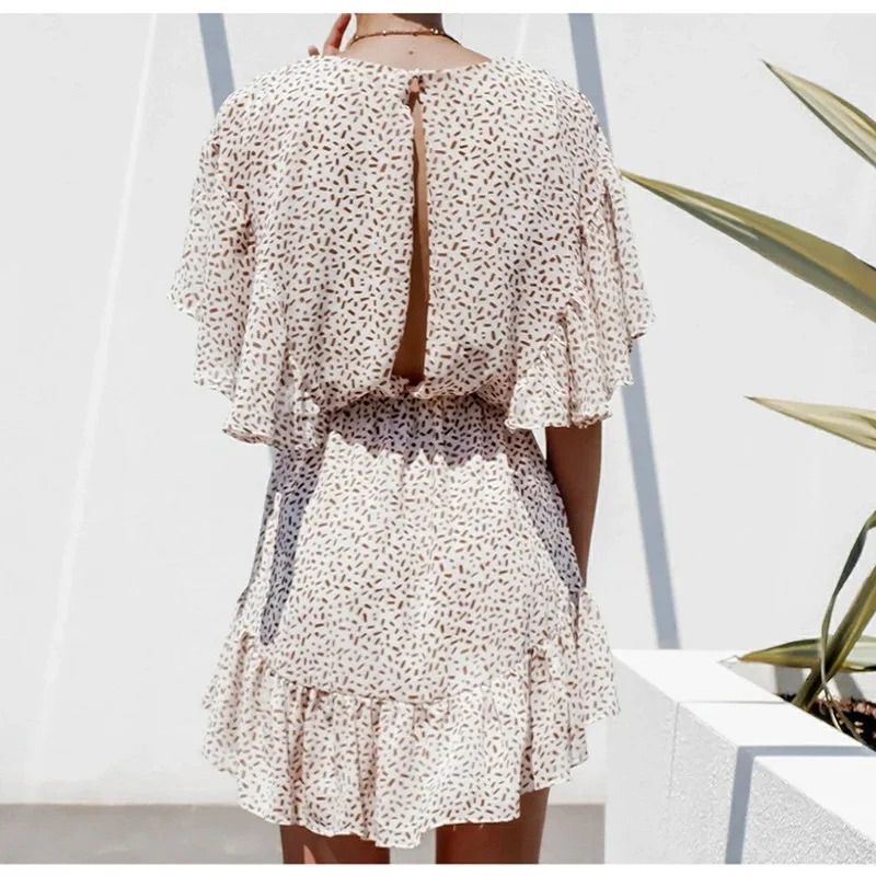 2020 Leopard Print Women Summer Dresses Sundresses Sexy Plunge Deep V-Neck Beach Dress Back Button Ruffle Women Party Clothes 
2020 Leopard Print Women Summer Dresses Sundresses Sexy Plunge Deep V-Neck Beach Dress Back Button Ruffle Women Party Clothes