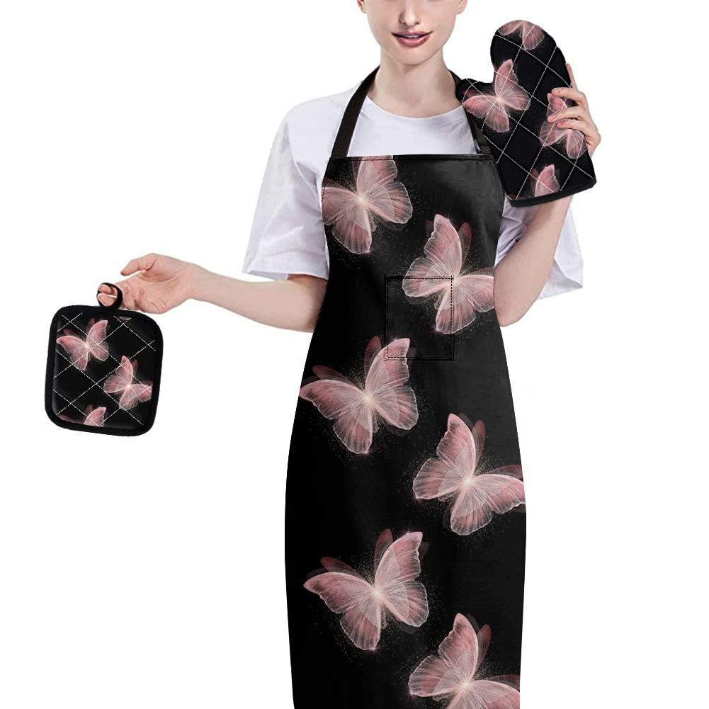 Butterfly Solid Color Pattern Cooking Accessories Gloves Mat and Apron Baking BBQ Oven Grill Heat Insulation Mitts Set Non-slip
Butterfly Solid Color Pattern Cooking Accessories Gloves Mat and Apron Baking BBQ Oven Grill Heat Insulation Mitts Set Non-slip