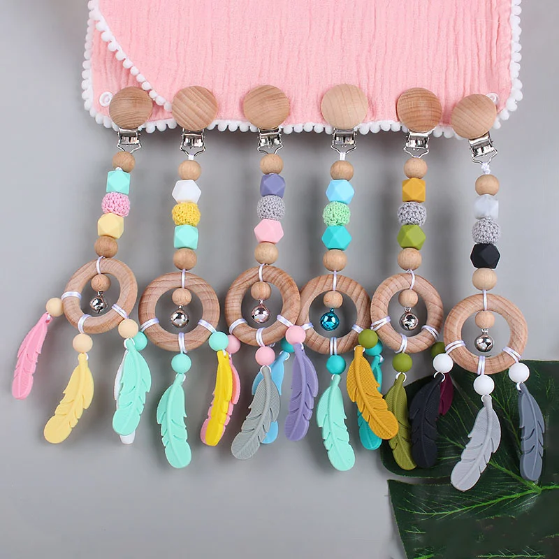 Beech Wood Ring Toy Teether New Cartoon Feather Silicone Molar Stick Pacifier Chain Anti-drop Chain Ummy Holder Nipples Bracket
Beech Wood Ring Toy Teether New Cartoon Feather Silicone Molar Stick Pacifier Chain Anti-drop Chain Ummy Holder Nipples Bracket
