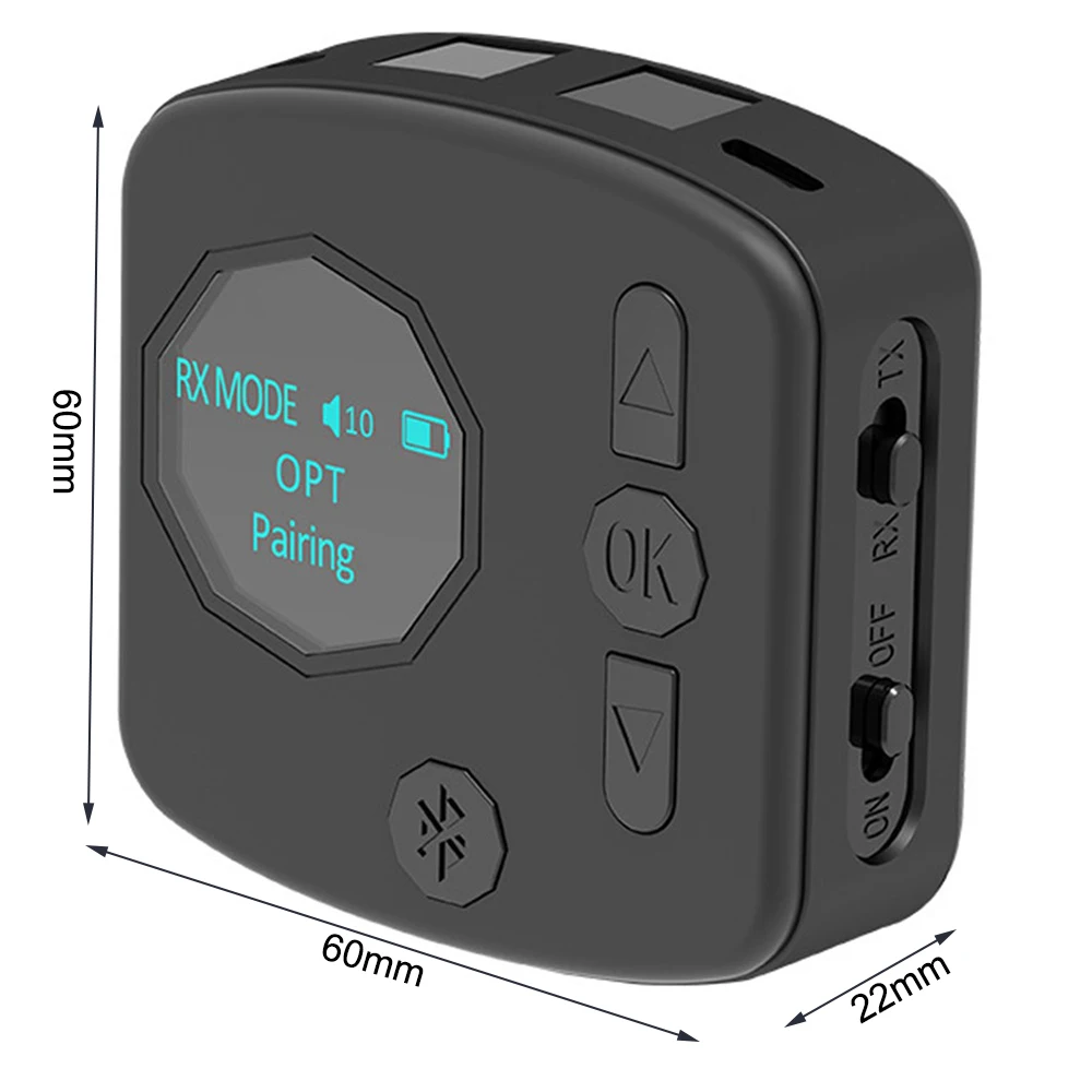 Bluetooth 5.0 Transmitter Receiver CSR8675 OLED Display USB Wireless Audio Receiver/transmitter Stereo Music Audio Adapter
Bluetooth 5.0 Transmitter Receiver CSR8675 OLED Display USB Wireless Audio Receiver/transmitter Stereo Music Audio Adapter
