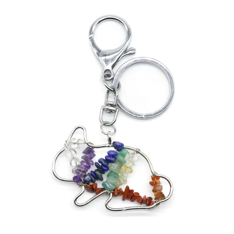 FYSL Silver Plated Circle Lovely Rabbit Shape Rainbow Stone Key Chain Healing Chakra Animal Jewelry
FYSL Silver Plated Circle Lovely Rabbit Shape Rainbow Stone Key Chain Healing Chakra Animal Jewelry