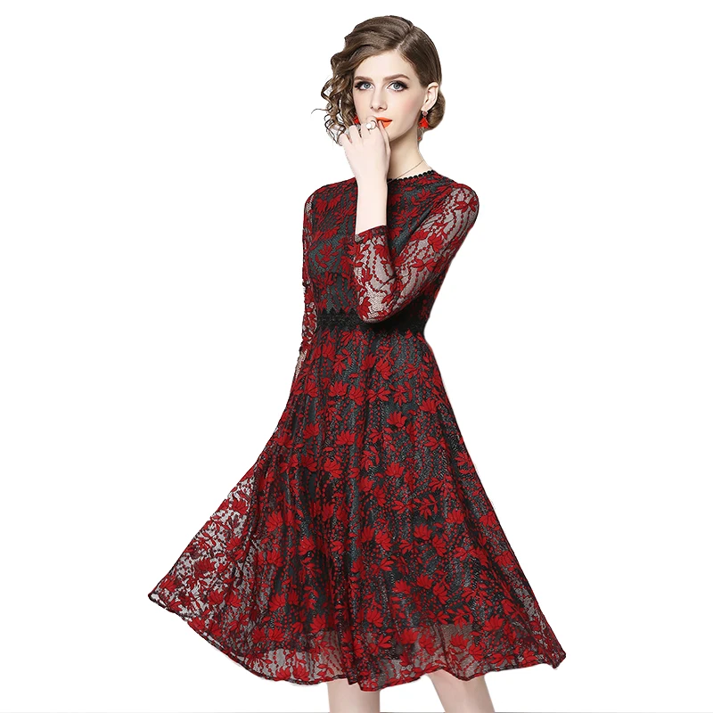 summer fashion midi dress vintage fit and flare knee length wrist sleeves luxury elegant party dress print party vestidos
summer fashion midi dress vintage fit and flare knee length wrist sleeves luxury elegant party dress print party vestidos