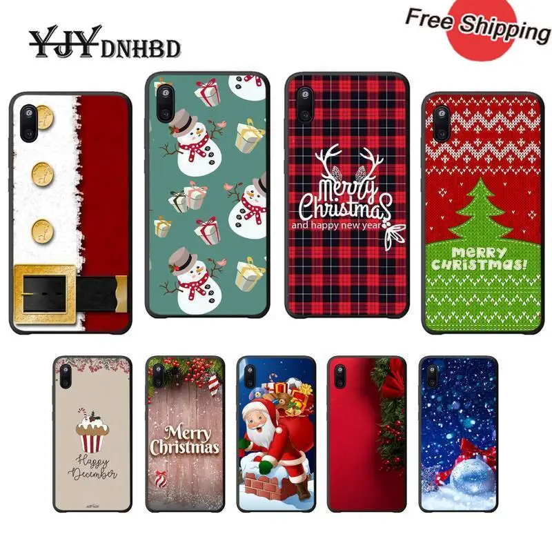 YJYDNHBD Счастливого Рождества Мягкий ТПУ черный чехол для huawei nova 2i 3i 5 t 6 se 7 Y5 2018 2019 Y9