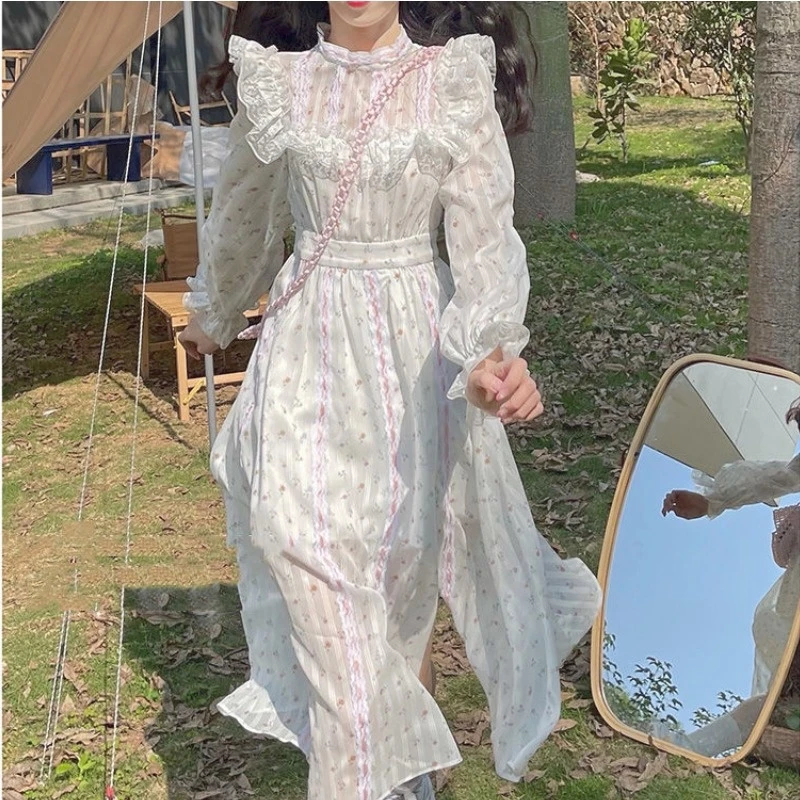 Elegant White Floral Fairy Dress Women French Vintage Sweet Long Sleeve Open Fork Dresses Cottagecore Midi Dresses Summer
Elegant White Floral Fairy Dress Women French Vintage Sweet Long Sleeve Open Fork Dresses Cottagecore Midi Dresses Summer