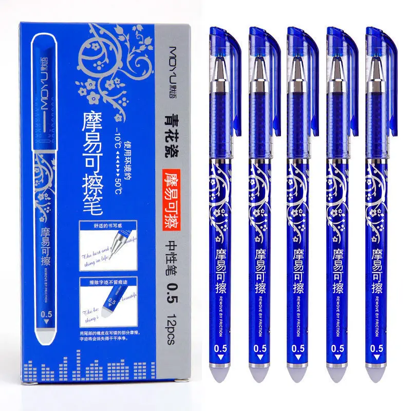 12pcs/Set Luxury Erasable Pen 0.5mm Blue Black Ink Ballpoint Pen for School Supplies Student Writing Exam Stationery Pens
12pcs/Set Luxury Erasable Pen 0.5mm Blue Black Ink Ballpoint Pen for School Supplies Student Writing Exam Stationery Pens