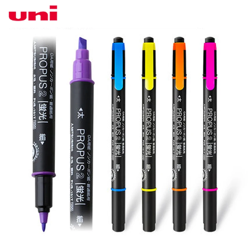 UNI Double-Head Highlighter PUS-101T 3pcs Quick-Drying Thick And Fine Pen Student Use Focus Mark Marker 0.4/0.6mm
UNI Double-Head Highlighter PUS-101T 3pcs Quick-Drying Thick And Fine Pen Student Use Focus Mark Marker 0.4/0.6mm