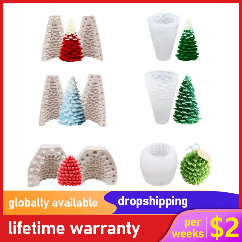 Silicone Candle Mold 3D Christmas Tree Pine Cone Shape Soap Clay Making Diy For DIY Xmas Candle Making Soap Baking Mold Bakeware
Silicone Candle Mold 3D Christmas Tree Pine Cone Shape Soap Clay Making Diy For DIY Xmas Candle Making Soap Baking Mold Bakeware