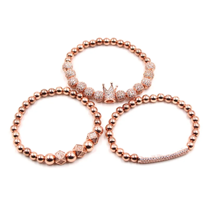 Luxury Gold Copper Bead Bracelet Bangle Miniature Zircon Crown Ball 3 PCS/Set Bracelets for Women 2019 Fashion Jewelry Gift
Luxury Gold Copper Bead Bracelet Bangle Miniature Zircon Crown Ball 3 PCS/Set Bracelets for Women 2019 Fashion Jewelry Gift