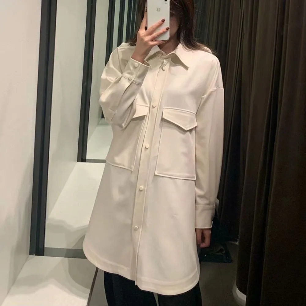 Linen Long Sleeve Basic Blouse Ladies Solid Color loose Casual Long Shirt Show Single-row Button Double-pocket
Linen Long Sleeve Basic Blouse Ladies Solid Color loose Casual Long Shirt Show Single-row Button Double-pocket