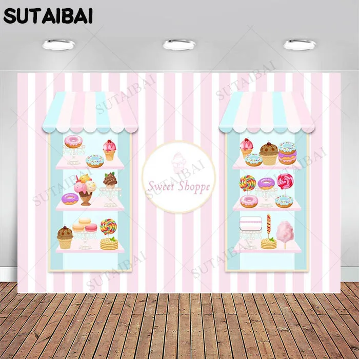 Sweet Shop Backdrops Girl Birthday Baby Shower Donut Ice Cream Cake Pink Stripes Photography Backgrounds Photo Studio Photozone
Sweet Shop Backdrops Girl Birthday Baby Shower Donut Ice Cream Cake Pink Stripes Photography Backgrounds Photo Studio Photozone