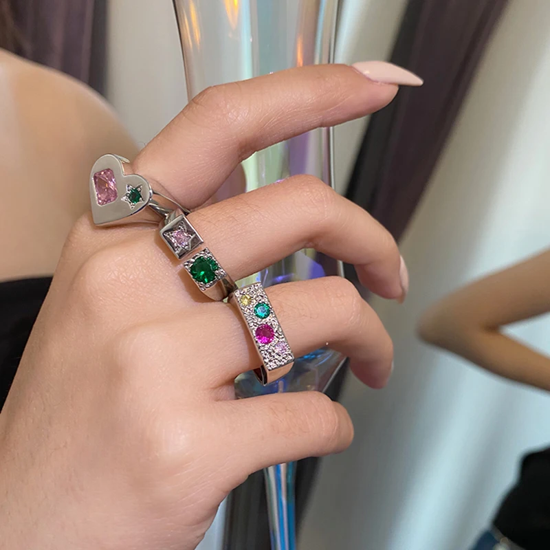 2021 Vintage Inlaid Contrast Pink Green Crystal Shiny Rings For Women Classic Heart Finger Korea Hit Ring Bijouterie Anillos
2021 Vintage Inlaid Contrast Pink Green Crystal Shiny Rings For Women Classic Heart Finger Korea Hit Ring Bijouterie Anillos
