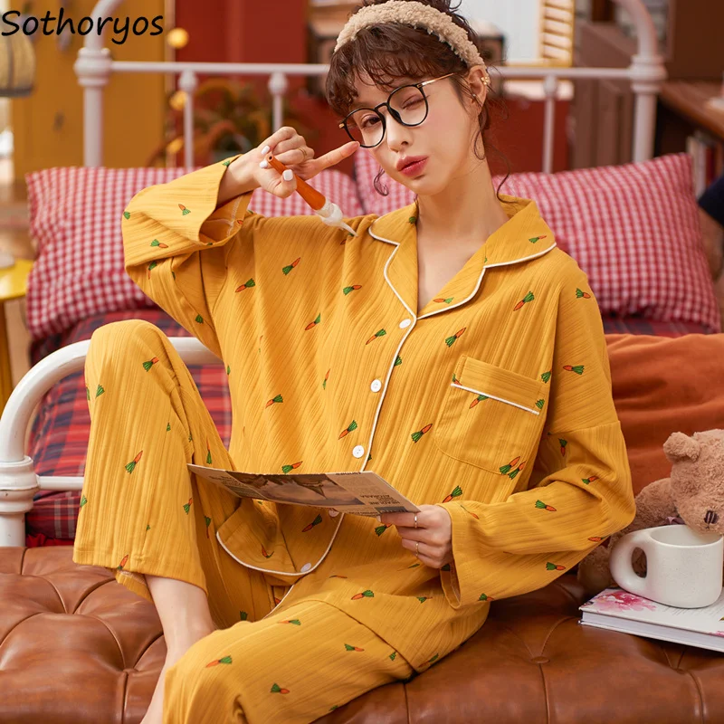 Autumn Long Sleeve Print Pajama Sets Stylish M-3XL Lounge Breathable Sweet Simple Student Home Pajamas Outwear Couple Pyjamas
Autumn Long Sleeve Print Pajama Sets Stylish M-3XL Lounge Breathable Sweet Simple Student Home Pajamas Outwear Couple Pyjamas