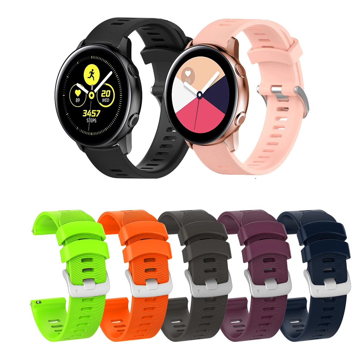 20mm Silicone Watch Wrist Strap Band for Samsung Galaxy Watch Active 2 40mm 44mm band 41mm 42mm strap for Active2
20mm Silicone Watch Wrist Strap Band for Samsung Galaxy Watch Active 2 40mm 44mm band 41mm 42mm strap for Active2