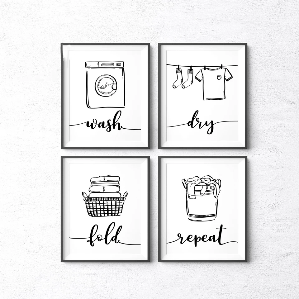 Sketch Poster Black and White Wall Art Print and Picture Washroom Bathroom Wall Decor Painting Dry Fold Wash Picture for Laundry
Sketch Poster Black and White Wall Art Print and Picture Washroom Bathroom Wall Decor Painting Dry Fold Wash Picture for Laundry