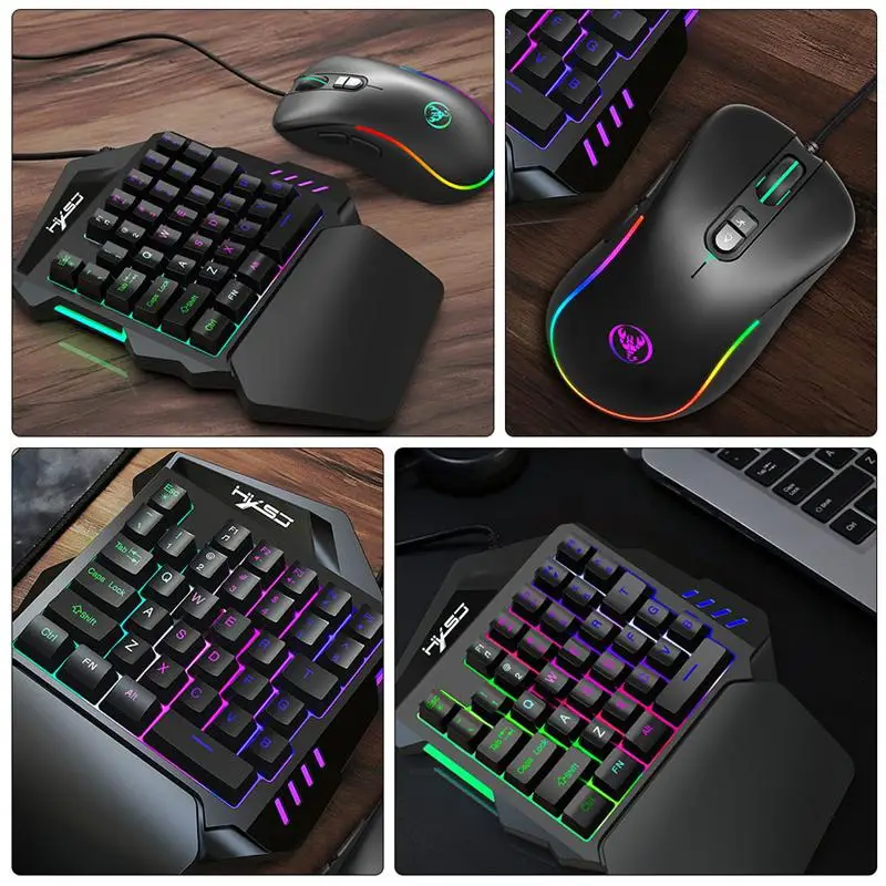 Механическая игровая клавиатура с RGB-подсветкой для одной руки портативная