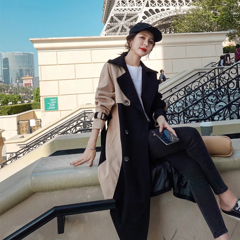Women's French Fashion Color matching Mid-length Loose over-the-Knee Coat
Women's French Fashion Color matching Mid-length Loose over-the-Knee Coat