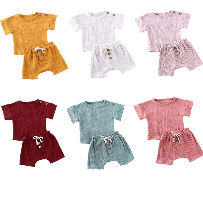 Toddler Baby Girls Boys Summer Clothing Sets Soild Cotton 6Colors Short Sleeve T-Shirts Short Pants 2Pcs Outfits For
Toddler Baby Girls Boys Summer Clothing Sets Soild Cotton 6Colors Short Sleeve T-Shirts Short Pants 2Pcs Outfits For