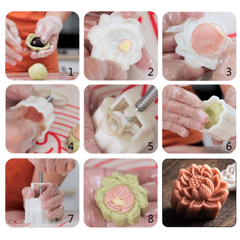 Plastic Mooncake Mold 125/150g 3D Lotus Stamp Cookie Cutter Mould DIY Baking Accessories Mid-Autumn Festival
Plastic Mooncake Mold 125/150g 3D Lotus Stamp Cookie Cutter Mould DIY Baking Accessories Mid-Autumn Festival
