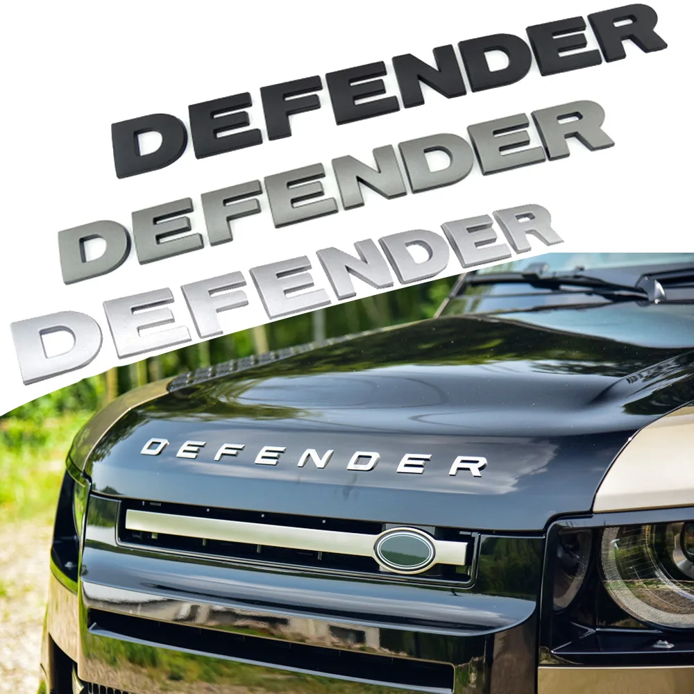 Для Land Rover Defender капюшон буквы логотип наклейка с именной табличкой серебристо-серый черный Авто внешней отделки аксессуары
Для Land Rover Defender капюшон буквы логотип наклейка с именной табличкой серебристо-серый черный Авто внешней отделки аксессуары