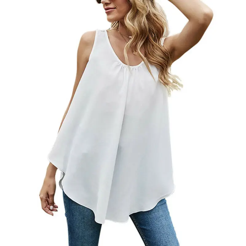 Women Summer Sleeveless Tank Tops Loose Vest Ladies Holiday Casual Blouse Tee
Women Summer Sleeveless Tank Tops Loose Vest Ladies Holiday Casual Blouse Tee
