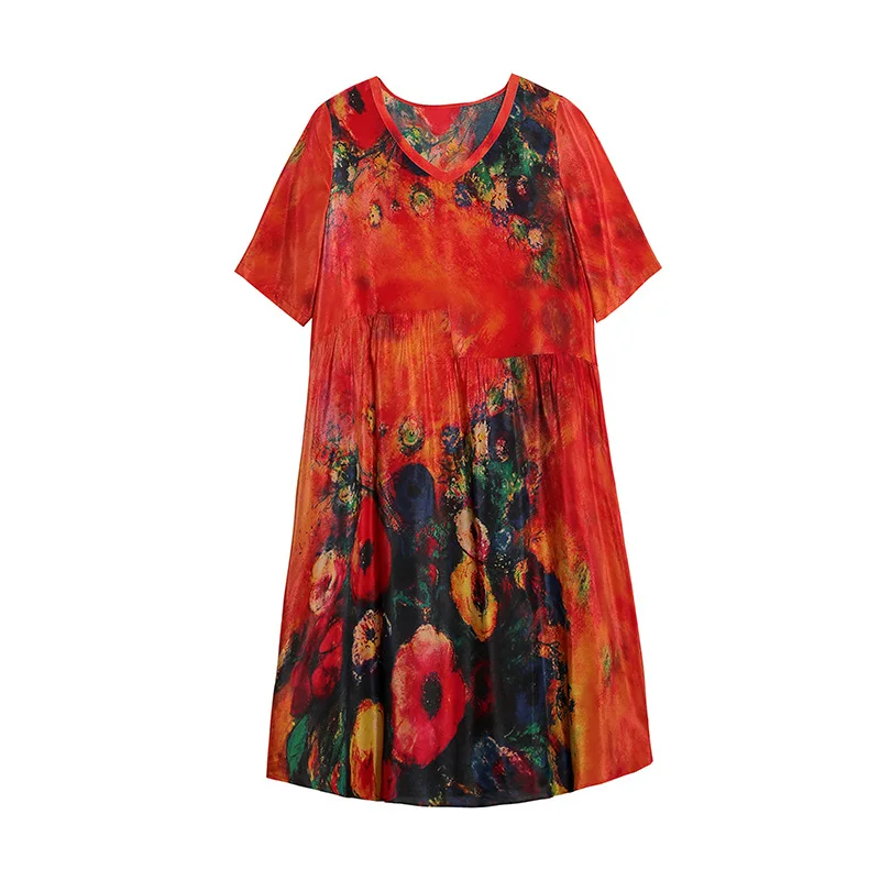 M to 5XL 8175 summer new women's loose print dress medium length large skirt
M to 5XL 8175 summer new women's loose print dress medium length large skirt