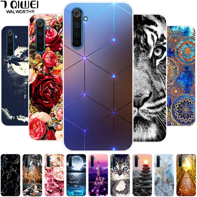 Для Oppo Realme 6 Pro Чехол Силиконовый мягкий чехол для телефона Realme6 TPU Прозрачный