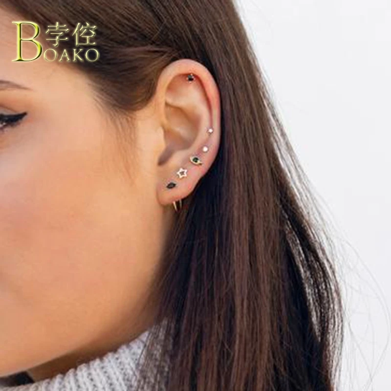 Real 925 Silver Earrings For Women Gold Hook Earrings Girl Ear Bone Piercing Earring Female Black Zircon Eye aretes B5
Real 925 Silver Earrings For Women Gold Hook Earrings Girl Ear Bone Piercing Earring Female Black Zircon Eye aretes B5