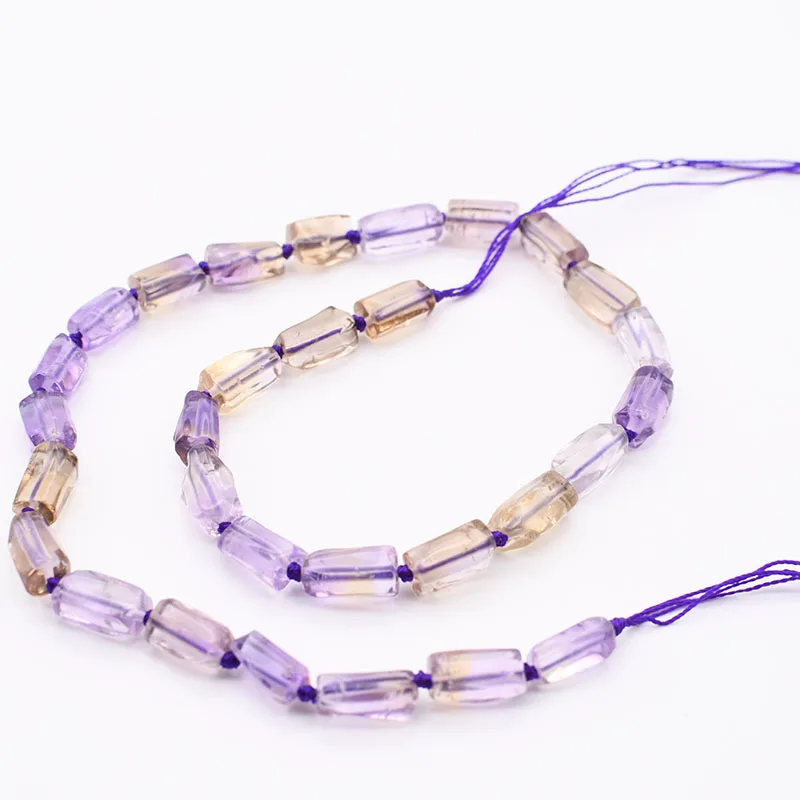 

8-9mm Natural smooth Amethyst irregular beads For DIY Necklace Jewelry Making Loose 15" Free Shipping