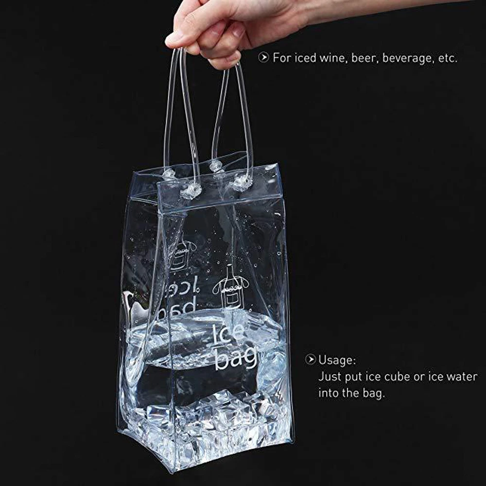 1PC Ice Bag PVC Leakproof Ice Bag Portable Ice Bucket Wine Cooler Bag Portable Ice Bucket with Carry Handle for Champagne Bottle
1PC Ice Bag PVC Leakproof Ice Bag Portable Ice Bucket Wine Cooler Bag Portable Ice Bucket with Carry Handle for Champagne Bottle