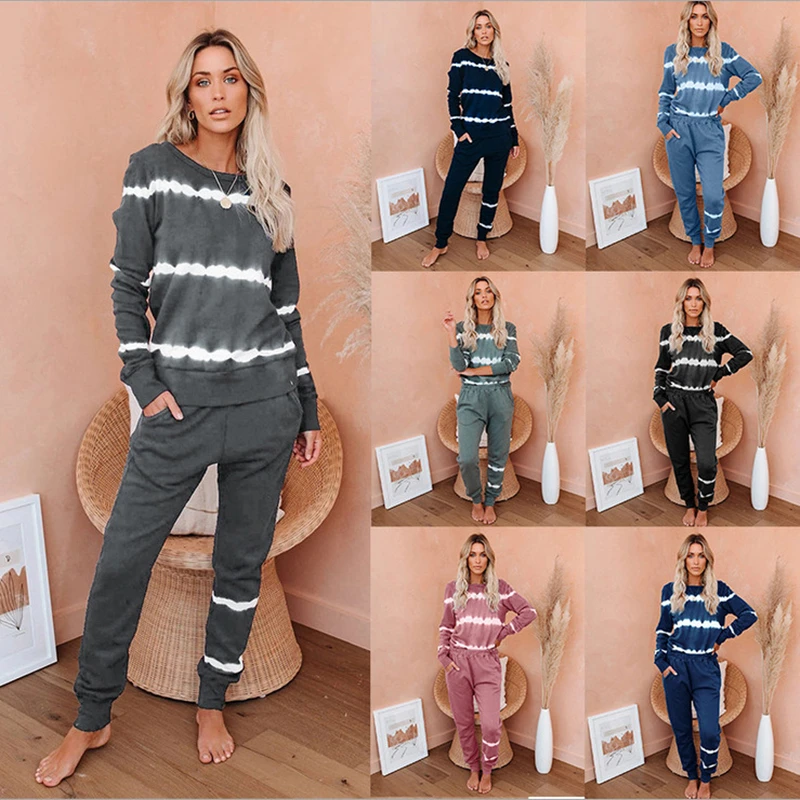 Women's Nightwear Set, Casual Striped Pajamas with Long Sleeve Print for Fall and Winter Pyjamas Women
Women's Nightwear Set, Casual Striped Pajamas with Long Sleeve Print for Fall and Winter Pyjamas Women