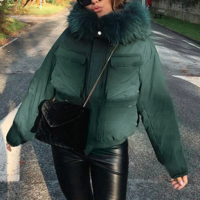 Winter Ladies Short Long-sleeved Cotton Clothes Temperament Drawstring Solid Color Overalls Fashionable Women's Clothing 2021
Winter Ladies Short Long-sleeved Cotton Clothes Temperament Drawstring Solid Color Overalls Fashionable Women's Clothing 2021