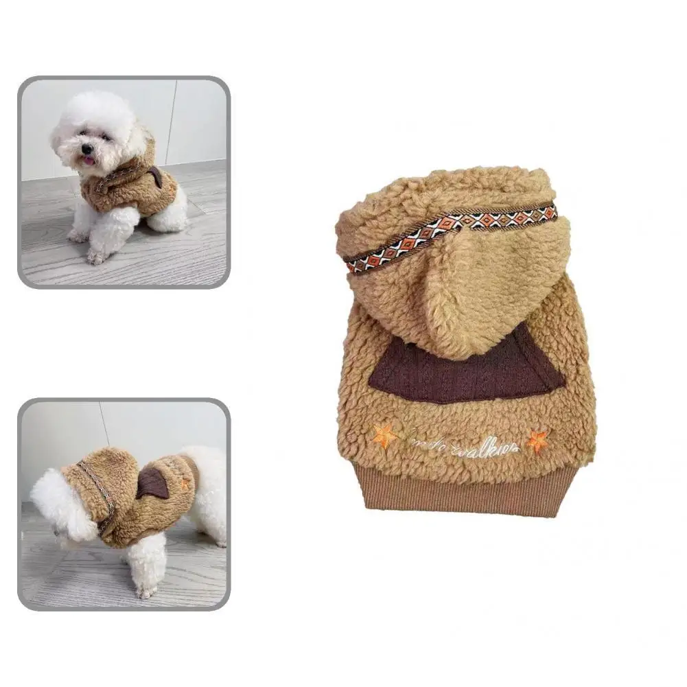 Cashmere Stylish Dog Two-legged Hooded Overcoat Outfit Pet Coat Keep Warm for Autumn 
Cashmere Stylish Dog Two-legged Hooded Overcoat Outfit Pet Coat Keep Warm for Autumn